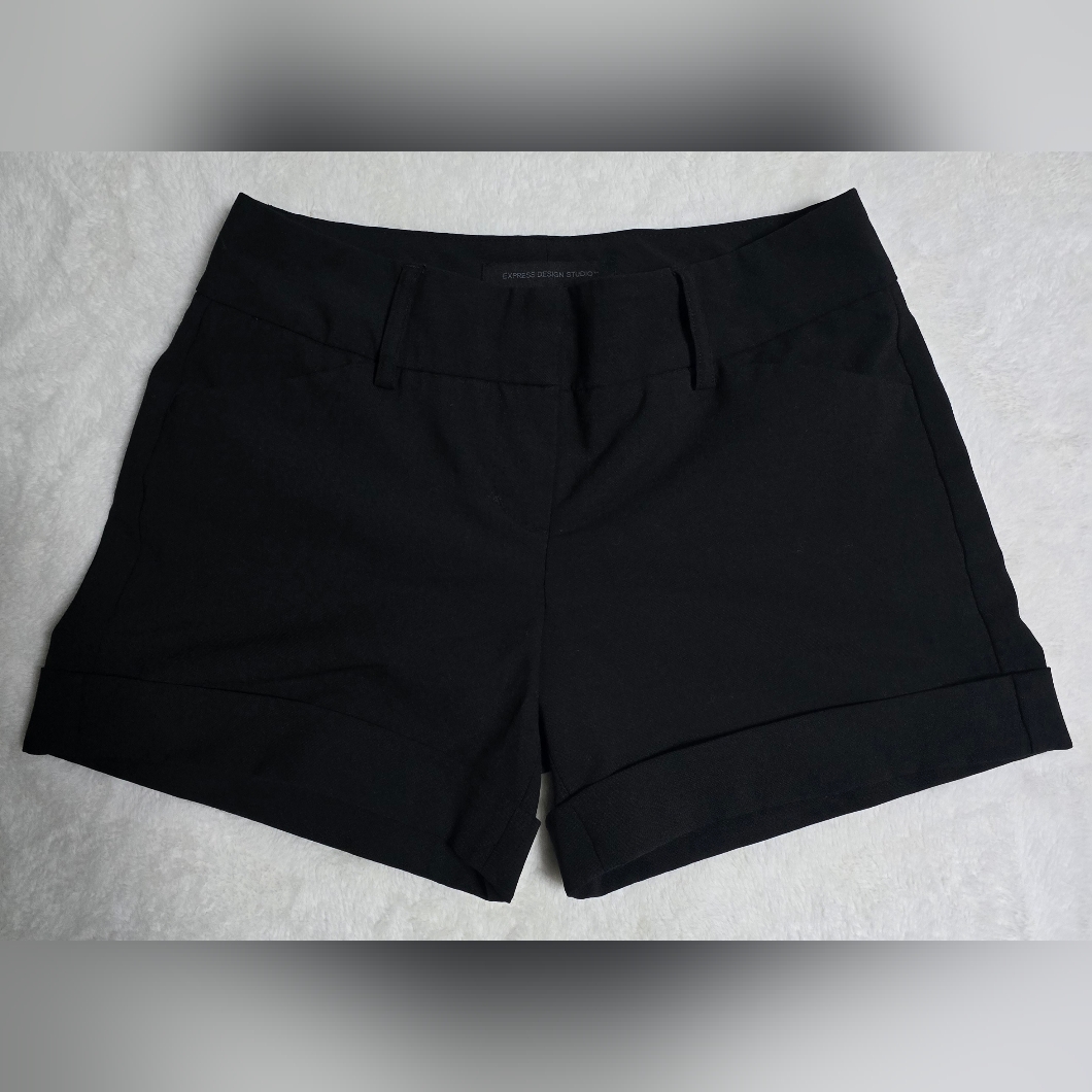Express Shorts Size 0 Xs Xsmall Black Casual Slacks Wear Xpress Design Studio